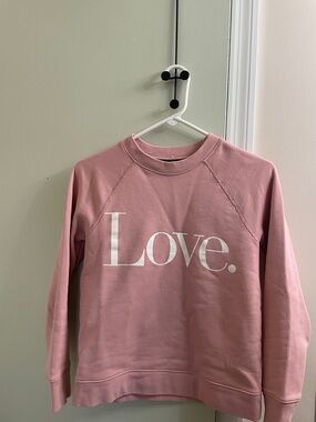 J. Crew Pink "Love." Long Sleeve Sweatshirt